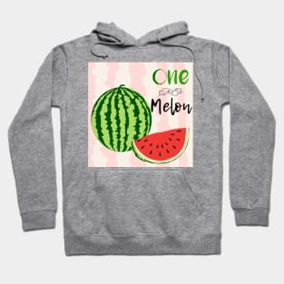 One In A Melon - Watermelon Quote Hoodie